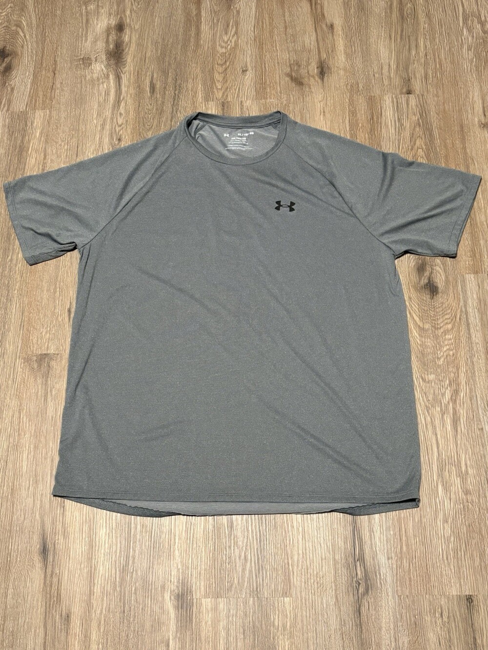 Men's Under Armour Threadborne Fitted Short Sleeve Shirt XL Green Gray Light
